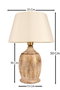 Opviq Lámpara de Mesa BK013 de Cerámica Beige